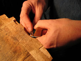 Carving pernambuco bow tip